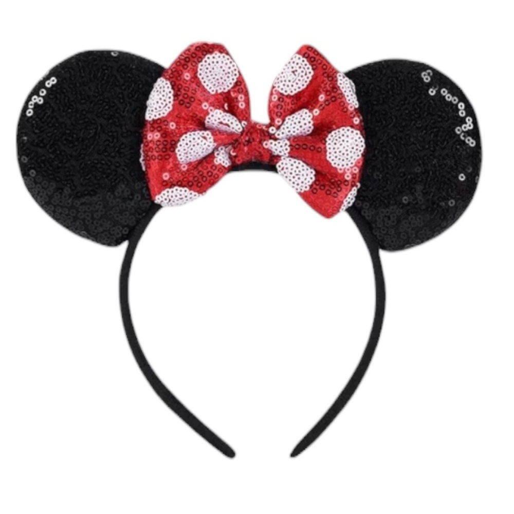 Minnie Mouse Ears Sequin Headband
